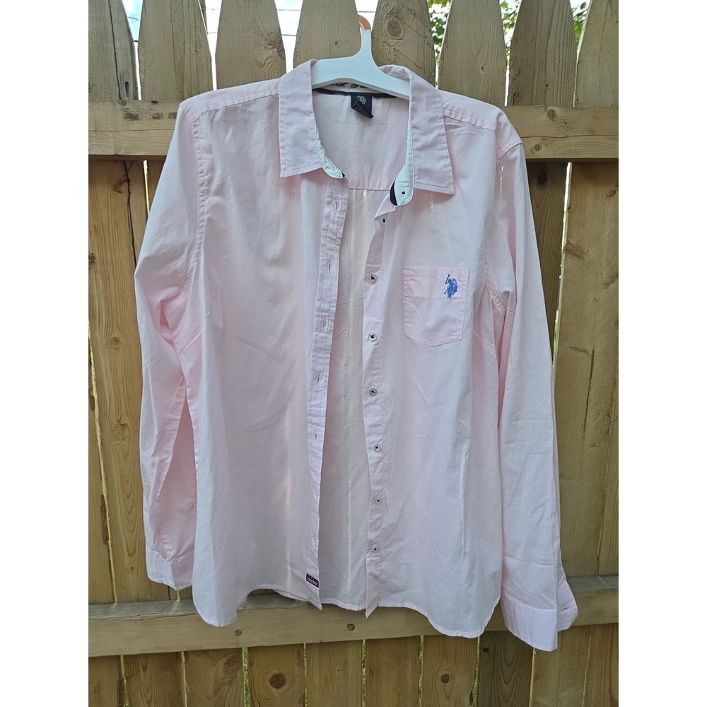 Boys Pink U.S. Polo Assn.‎ Long Sleeve Buttondown Shirt size XL
